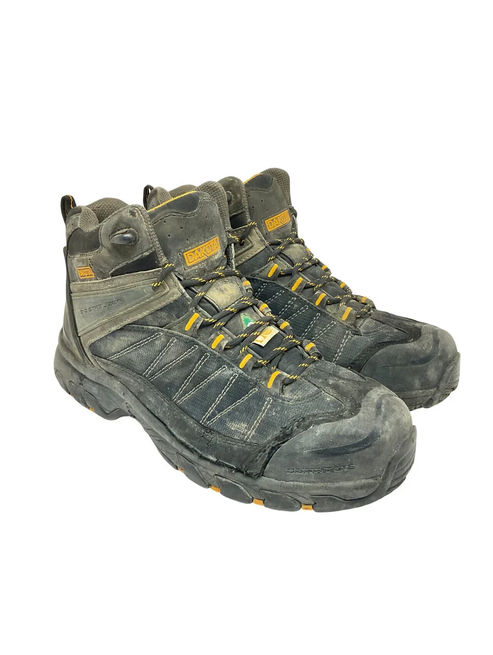 Dakota Men's Mid-Cut Quad Comfort Steel Toe CP Work Boots Black Size 9.5EE
